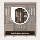 Guarda Roupa Casal 4 Portas 6 Gavetas Estrela  Branco