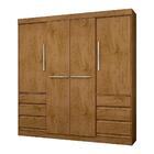 Guarda Roupa Casal 4 Portas 6 Gavetas Freijó 147797 Araplac