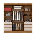 Guarda Roupa Casal 4 Portas 6 Gavetas Freijó Baunilha 147796