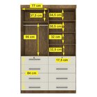 Guarda Roupa Casal 4 Portas 8 Gavetas Marselha Ypê/off White