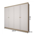 Guarda-roupa Casal 4 Portas Americano Savana/branco Fosco - P