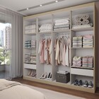 Guarda-roupa Casal 4 Portas Americano Savana/branco Fosco - P