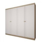 Guarda-roupa Casal 4 Portas Americano Savana/branco Fosco - P