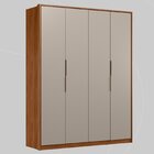 Guarda Roupa Casal 4 Portas Attore Nogueira Touch/nude Prime