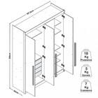 Guarda Roupa Casal 4 Portas Bergamo Conquista Móveis