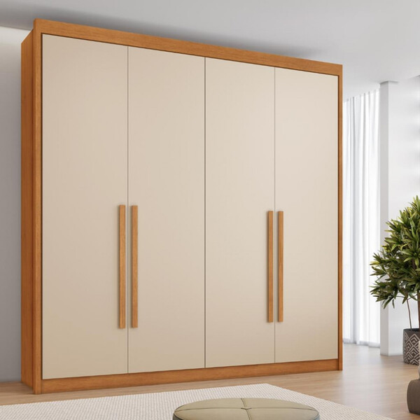 Guarda Roupa Casal 4 Portas Bergamo Conquista Móveis