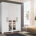 Guarda Roupa Casal 4 Portas Branco Felicitá Minha Casa