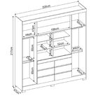 Guarda Roupa Casal 4 Portas Cadis Touch  Móveis Ébano