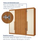 Guarda-roupa Casal 4 Portas Com 2 Portas Ripadas 4 Gavetas Gr