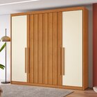 Guarda-roupa Casal 4 Portas Com 2 Portas Ripadas 4 Gavetas Gr