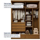 Guarda Roupa Casal 4 Portas Com 5 Gavetas 100% Mdf Urbano Ced