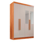 Guarda-roupa Casal 4 Portas Com Espelho 2 Gavetas Recife Sall