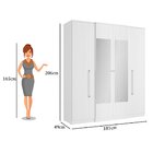 Guarda Roupa Casal 4 Portas Com Espelho Splendore Glass Thb