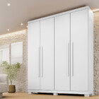 Guarda Roupa Casal 4 Portas Com Pés Filadelfia Benetil