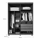 Guarda Roupa Casal 4 Portas Com Pés Filadelfia Benetil