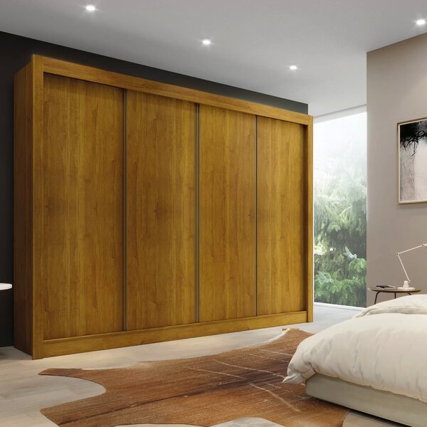 Guarda-roupa Casal 4 Portas De Correr 4 Gavetas Firenze Yesca