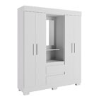 Guarda-roupa Casal 4 Portas E 2 Gavetas Capelinha Com Espelho