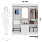 Guarda-roupa Casal 4 Portas E 2 Gavetas Capelinha Com Espelho