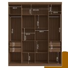 Guarda Roupa Casal 4 Portas E 4 Gavetas Berlim Nogueira/fendi