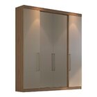 Guarda Roupa Casal 4 Portas E 4 Gavetas Berlim Nogueira/fendi