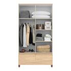 Guarda Roupa Casal 4 Portas Freijó Passione Minha Casa