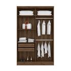 Guarda Roupa Casal 4 Portas Lauana Ébano Rústico