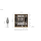 Guarda Roupa Casal 4 Portas Lisboa Édez Cedro/fendi