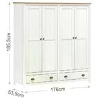 Guarda Roupa Casal 4 Portas Madeira Maciça 9105 Topazio Fnt