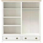 Guarda Roupa Casal 4 Portas Madeira Maciça 9105 Topazio Fnt