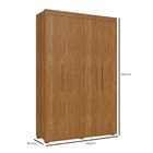 Guarda Roupa Casal 4 Portas Milão Cama Fenix Montagem Fácil