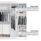 Guarda-roupa Casal 4 Portas Ripadas 4 Gavetas Grécia Branco