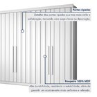 Guarda-roupa Casal 4 Portas Ripadas 4 Gavetas Grécia Branco