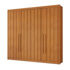 Guarda-roupa Casal 4 Portas Ripadas 4 Gavetas Grécia Cinamomo