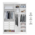 Guarda Roupa Casal 4 Portas Ripado Grécia Conquista Móveis