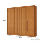 Guarda Roupa Casal 4 Portas Ripado Grécia Conquista Móveis