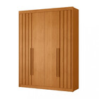 Guarda Roupa Casal 4 Portas Ripado Grécia Conquista Móveis