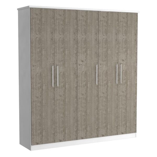 Guarda-roupa Casal 5 Portas 100% Mdf 975 Branco/demolição - F