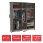 Guarda-roupa Casal 5 Portas 100% Mdf 975 Demolição/marfim Are