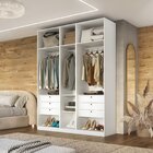 Guarda Roupa Casal 5 Portas 100% Mdf Vicenzo Branco