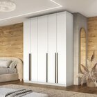 Guarda Roupa Casal 5 Portas 100% Mdf Vicenzo Branco