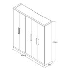 Guarda-roupa Casal 5 Portas 2 Gavetas  Branco/demolição