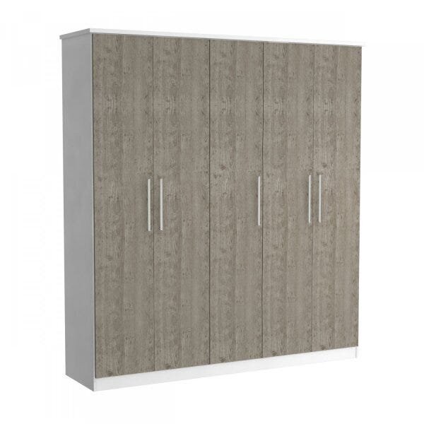 Guarda-roupa Casal 5 Portas 2 Gavetas  Branco/demolição