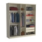 Guarda-roupa Casal 5 Portas 2 Gavetas  Marfim Areia