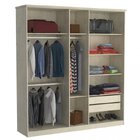 Guarda-roupa Casal 5 Portas 2 Gavetas  Marfim Areia/branco