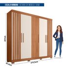 Guarda-roupa Casal 5 Portas 2 Gavetas Com Ripado Sophia Espre