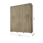 Guarda-roupa Casal 5 Portas 3 Gavetas 190cm Las Vegas Iii Rv
