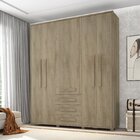 Guarda-roupa Casal 5 Portas 3 Gavetas 190cm Las Vegas Iii Rv