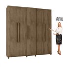Guarda-roupa Casal 5 Portas 3 Gavetas Internas 2 Maleiros E S