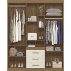 Guarda-roupa Casal 5 Portas 3 Gavetas Star Com Espelho Jatobá