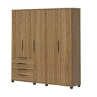 Guarda-roupa Casal 5 Portas 4 Gavetas 100% Mdf Allen 226,7 Cm